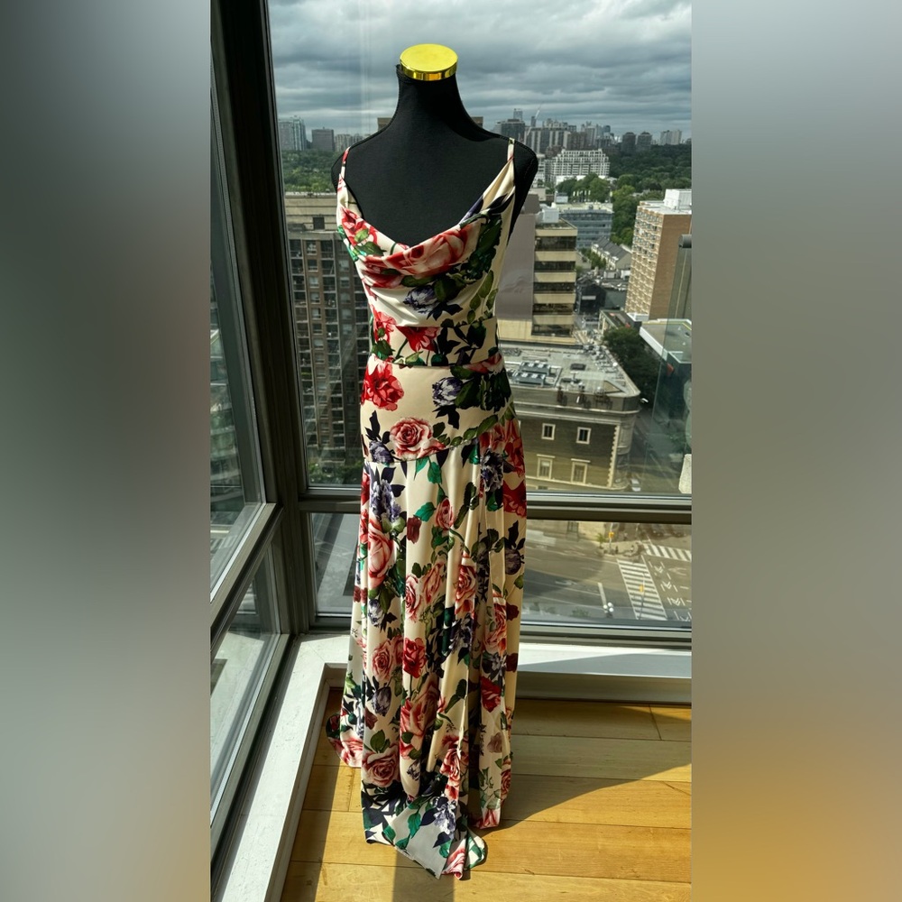 🆕 BRONX & BANCO 🧿 NWOT Leo Floral Print Maxi Gown - Size XS / US 2